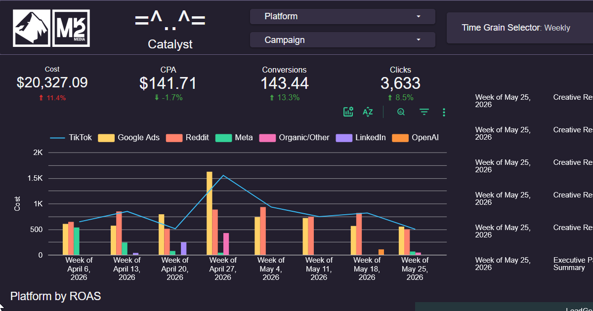 Catalyst MarTech Dashboard preview
